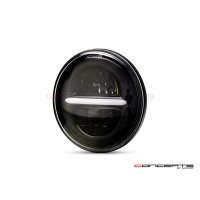 Phare avant 14,6cm - insert feux de jour led noir