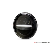 Phare avant 14,6cm - insert feux de jour led noir