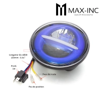 Phare avant 14,6cm/5.75" - insert feux de jour led rouge