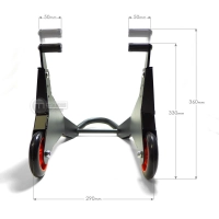 Béquille avant aluminium universelle