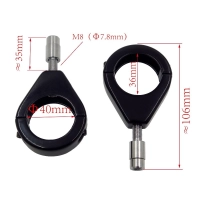 Support de relocalisation des clignotants ou feux 31 - 36 mm