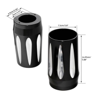Caches tube de fourche bas en aluminium cnc harley davidson twim cam 1999-2017