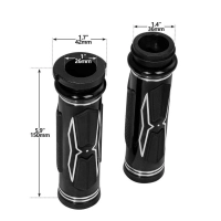 Poignée 1" et 25mm pour harley davidson touring softail suzuki yamaha kawasaki honda