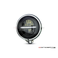 Phare à led classique / moderne en métal de style bates de 5,75 po, chrome