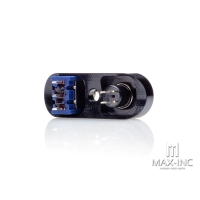 Bloc 2 interrupteurs old school aluminium noir universel