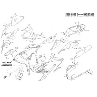 Kit visserie de carénage d'origine suzuki  gsxr 600/750 2006-2007