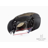 Carénage de phare avant noir avec bulle fumée pour harley touring softail sportster