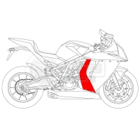 Paire d'écopes de flancs de carénage carbone ktm rc8
