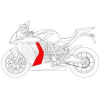 Paire d'écopes de flancs de carénage carbone ktm rc8