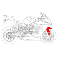 Garde boue carbone ktm rc8 superduke 990 / 990r 07-14