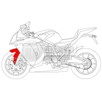 Garde boue carbone ktm rc8 superduke 990 / 990r 07-14