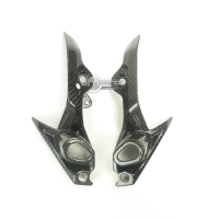 Paire de supports de clignotants et de feu carbone vernis yamaha mt09