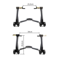 Béquille arrière universelle à patins  + béquille avant sous t