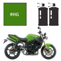 Peinture en spray triumph green roulette 675 street triple 2008-2010