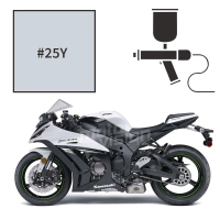 Peinture tricouche kawasaki pearl stardust white zx10r 2009