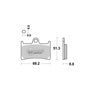 Jeu de plaquettes avant ap racing lmp306sf pour un etrier