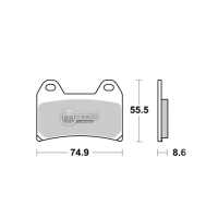 Jeu de plaquettes avant ap racing lmp306sf pour un etrier