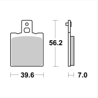 Jeu de plaquettes de frein arrières ap racing route métal fritté lmp119sr pour un étrier