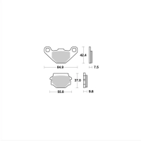 Jeu de plaquettes de frein arrières ap racing route métal fritté lmp146sr pour un étrier