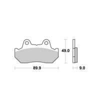 Jeu de plaquettes de frein arrières ap racing route métal fritté lmp172sr pour un étrier