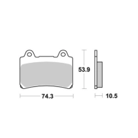 Jeu de plaquettes de frein arrières ap racing route métal fritté lmp190sr pour un étrier