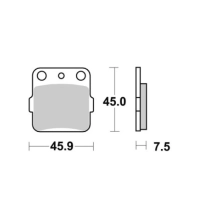 Jeu de plaquettes de frein arrières ap racing route métal fritté lmp192sr pour un étrier