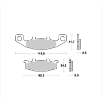 Jeu de plaquettes de frein arrières ap racing route métal fritté lmp197sr pour un étrier