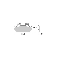 Jeu de plaquettes de frein arrières ap racing route métal fritté lmp200sr pour un étrier