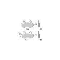 Jeu de plaquettes de frein arrières ap racing route métal fritté lmp211sr pour un étrier