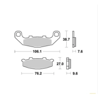 Jeu de plaquettes de frein arrières ap racing route métal fritté lmp215sr pour un étrier
