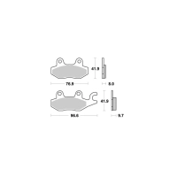 Jeu de plaquettes de frein arrières ap racing route métal fritté lmp233sr pour un étrier
