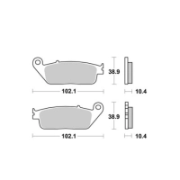 Jeu de plaquettes de frein arrières ap racing route métal fritté lmp254sr pour un étrier