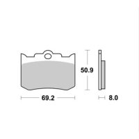 Jeu de plaquettes de frein arrières ap racing route métal fritté lmp278sr pour un étrier