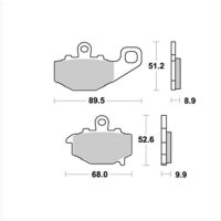 Jeu de plaquettes de frein arrières ap racing route métal fritté lmp287sr pour un étrier