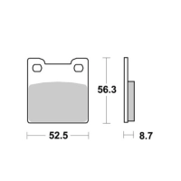 Jeu de plaquettes de frein arrières ap racing route métal fritté lmp301sr pour un étrier