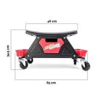Tabouret de travail mobile avec plateau de rangement