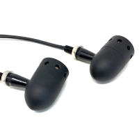 Paire de clignotants cafe racer chromé noir