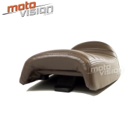 Selle brune café racer cuir universelle 64cm