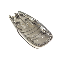 Selle noire café racer cuir universelle 63 cms