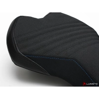 Couvre selle race pilote luimoto yamaha r6 (17-18) coutures bleues