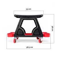 Tabouret de travail mobile avec plateau de rangement