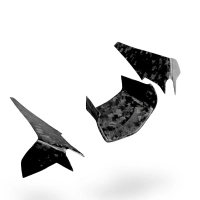 Lot de 3 caches sur entrée d'air et flancs carbone yamaha r1 2015-...