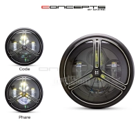 Phare avant led 7,7" phare et code tri-pro grill