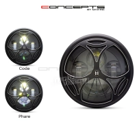 Phare avant led 7,7" phare et code tri-maltese grill