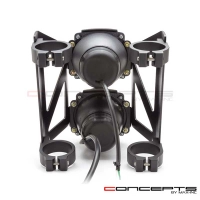 Phare avant double foyer support noir - diamètre  32 à 53 mm - homologué