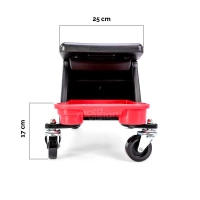 Tabouret de travail mobile avec plateau de rangement