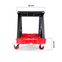 Tabouret de travail mobile avec plateau de rangement
