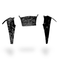 Lot de 3 caches sur entrée d'air et flancs carbone yamaha r1 2015-...