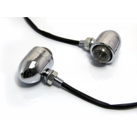 Paire de clignotants avant cafe racer chrome