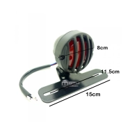 Support de plaque noir avec éclairage harley triumph bobber chopper